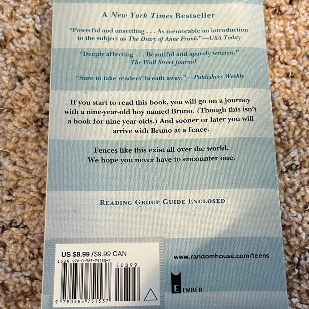 The Boy in the Striped Pajamas Book - Picture 3 of 5